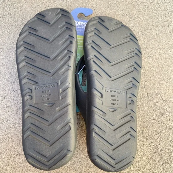 NWT Totes Black Flip Flops - Picture 4 of 7